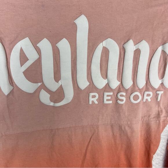 Disneyland Spirit Jersey Ombre Pink Orange Logo Long Sleeve Small - Picture 6 of 6